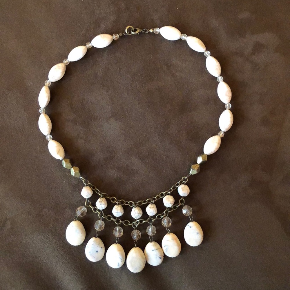 Urban Outfitters White Stone Necklace